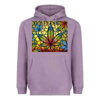 Lavender stained glass weed Heavyweight Hoodie - TumblerDesignByShophia