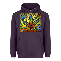 Plum stained glass weed Heavyweight Hoodie - TumblerDesignByShophia
