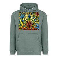 Sage stained glass weed Heavyweight Hoodie - TumblerDesignByShophia