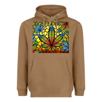 Toasted Coconut stained glass weed Heavyweight Hoodie - TumblerDesignByShophia