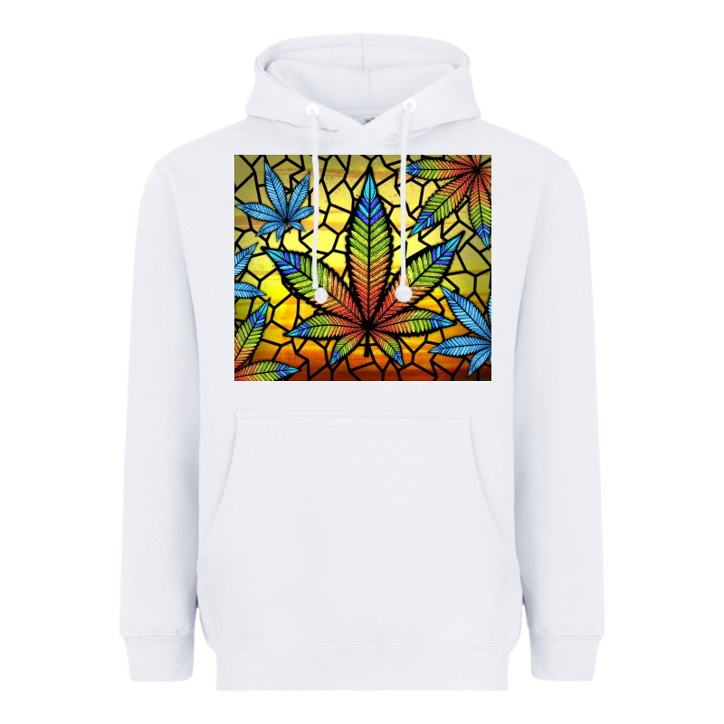 Stained Glass Weed Heavyweight Hoodie by TumblerDesignByShophia | Teevron