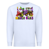 White i dig mardi gras Premium Sweatshirt - CowGirlArtShop