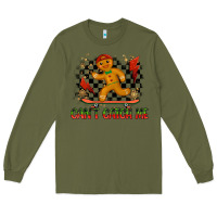 Army Green gingerbread cant catch me Long Sleeve Tee - MaliasSmallBusiness