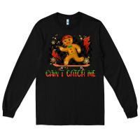 Black gingerbread cant catch me Long Sleeve Tee - MaliasSmallBusiness