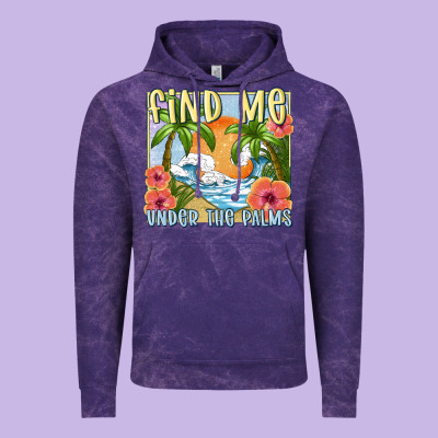 Find Me Under The Palms Vintage Hoodie Designed By Maliassmallbusiness