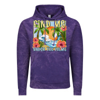 Cloud Purple find me under the palms Vintage Hoodie - MaliasSmallBusiness
