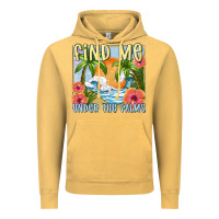 Vintage Mustard find me under the palms Vintage Hoodie - MaliasSmallBusiness