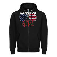 Black All American Girl Zipper Hoodie - Bettercallsaul