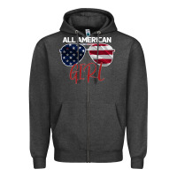 Charcoal Heather All American Girl Zipper Hoodie - Bettercallsaul