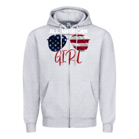 Heather Grey All American Girl Zipper Hoodie - Bettercallsaul