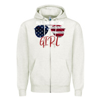 Oatmeal Heather All American Girl Zipper Hoodie - Bettercallsaul
