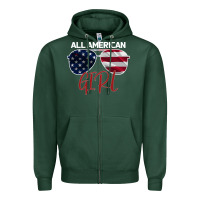 All American Girl Zipper Hoodie | Teevron