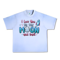 Grape Ice i love you to the moon and back Urban Heavy Tee - MaliasSmallBusiness