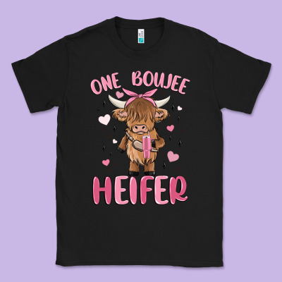One Boujee Heifer Classic Tee Designed By Maliassmallbusiness