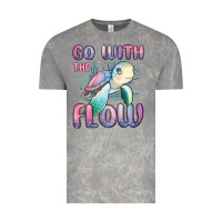 Cloud Rock go with flow turtle Vintage Tee - MaliasSmallBusiness