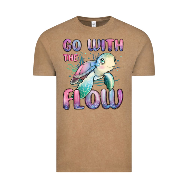 Go With Flow Turtle Vintage Tee by MaliasSmallBusiness | Teevron