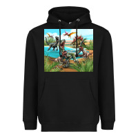 Black dinosaurs Heavyweight Hoodie - TumblerDesignByShophia