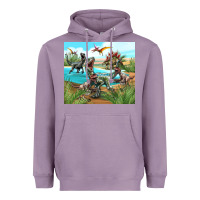 Lavender dinosaurs Heavyweight Hoodie - TumblerDesignByShophia
