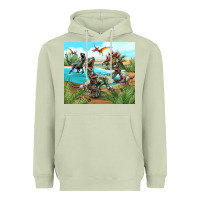 Matcha dinosaurs Heavyweight Hoodie - TumblerDesignByShophia