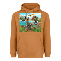 Meerkat dinosaurs Heavyweight Hoodie - TumblerDesignByShophia