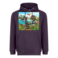 Plum dinosaurs Heavyweight Hoodie - TumblerDesignByShophia