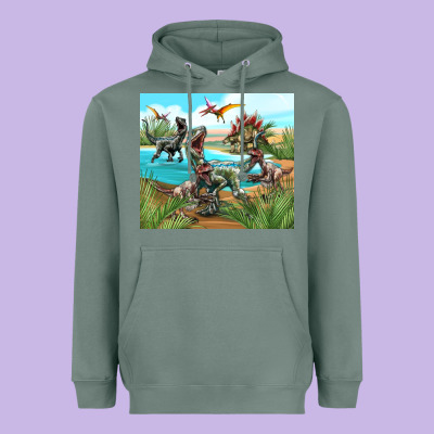 Dinosaurs Heavyweight Hoodie Designed By Tumblerdesignbyshophia
