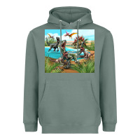 Sage dinosaurs Heavyweight Hoodie - TumblerDesignByShophia