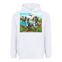 White dinosaurs Heavyweight Hoodie - TumblerDesignByShophia