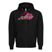 Black Pink Kentucky Zipper Hoodie - Bettercallsaul