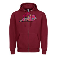 Burgundy Pink Kentucky Zipper Hoodie - Bettercallsaul