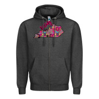 Charcoal Heather Pink Kentucky Zipper Hoodie - Bettercallsaul
