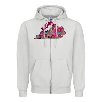 Dove Grey Pink Kentucky Zipper Hoodie - Bettercallsaul