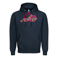 Navy Pink Kentucky Zipper Hoodie - Bettercallsaul