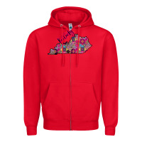 Red Pink Kentucky Zipper Hoodie - Bettercallsaul