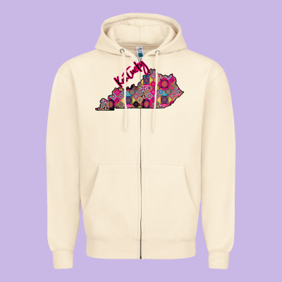 Pink Kentucky Zipper Hoodie Designed By Bettercallsaul