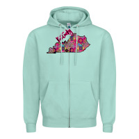Seafoam Pink Kentucky Zipper Hoodie - Bettercallsaul