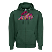 Sports Green Pink Kentucky Zipper Hoodie - Bettercallsaul