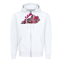 White Pink Kentucky Zipper Hoodie - Bettercallsaul