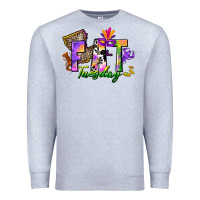 Heather Grey fat tuesday Premium Sweatshirt - CowGirlArtShop