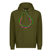Army Green mardi gras beads Premium Hoodie - CowGirlArtShop
