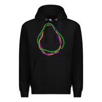 Black mardi gras beads Premium Hoodie - CowGirlArtShop