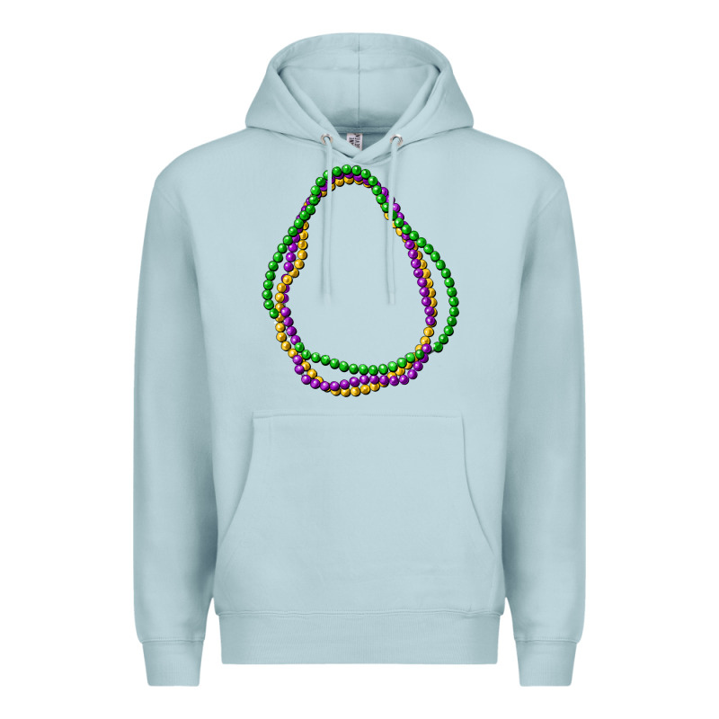 Mardi Gras Beads Premium Hoodie by CowGirlArtShop | Teevron