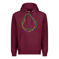 Burgundy mardi gras beads Premium Hoodie - CowGirlArtShop