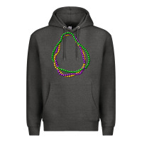 Charcoal Heather mardi gras beads Premium Hoodie - CowGirlArtShop