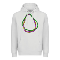Dove Grey mardi gras beads Premium Hoodie - CowGirlArtShop