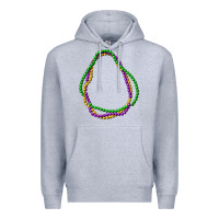 Heather Grey mardi gras beads Premium Hoodie - CowGirlArtShop