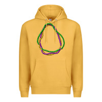 Mustard mardi gras beads Premium Hoodie - CowGirlArtShop