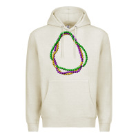 Oatmeal Heather mardi gras beads Premium Hoodie - CowGirlArtShop