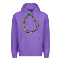 Purple mardi gras beads Premium Hoodie - CowGirlArtShop