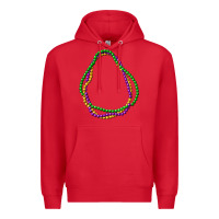 Red mardi gras beads Premium Hoodie - CowGirlArtShop